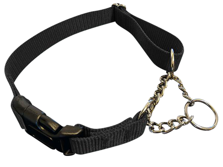 Half Chain Martingale + Plastic Quick Release MEDIUM - 6 Dollar Collars