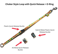 Choker Style Loops HYBRID METAL PLASTIC QUICK RELEASE + O-RING - 1 PACK
